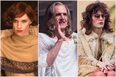 Eddie Redmayne in "The Danish Girl;" Jeffrey Tambor in "Transparent;" Jared Leto in "Dallas Buyers Club"